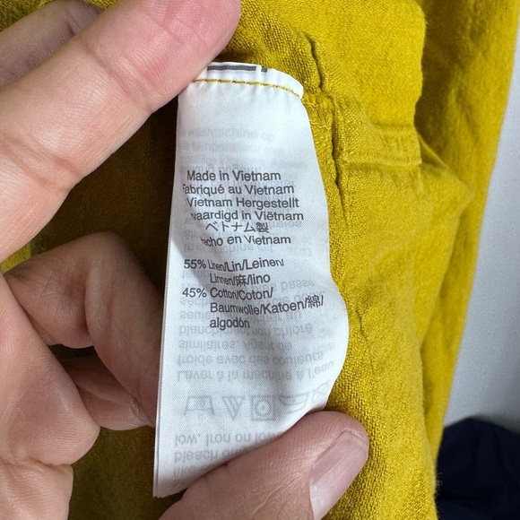 Madewell mustard Tie Palisade Button-Front Midi Skirt 2 XS S - Picture 9 of 9